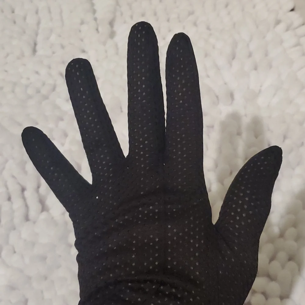 Vintage Black Nylon Gloves